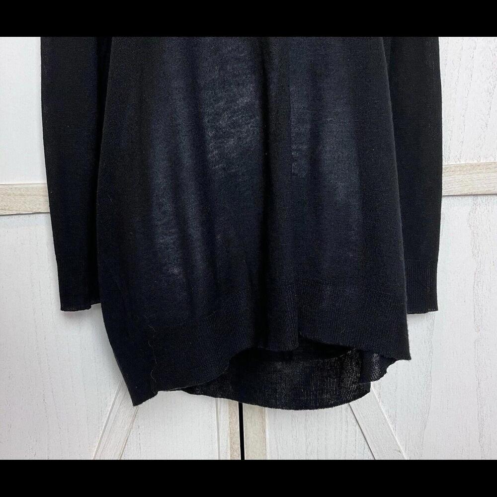 Zara Knit Sweater Womens Size Medium Black Off The Shoulder Long Tunic - Picture 8 of 9